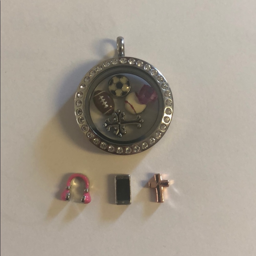Origami owl locket and charms
